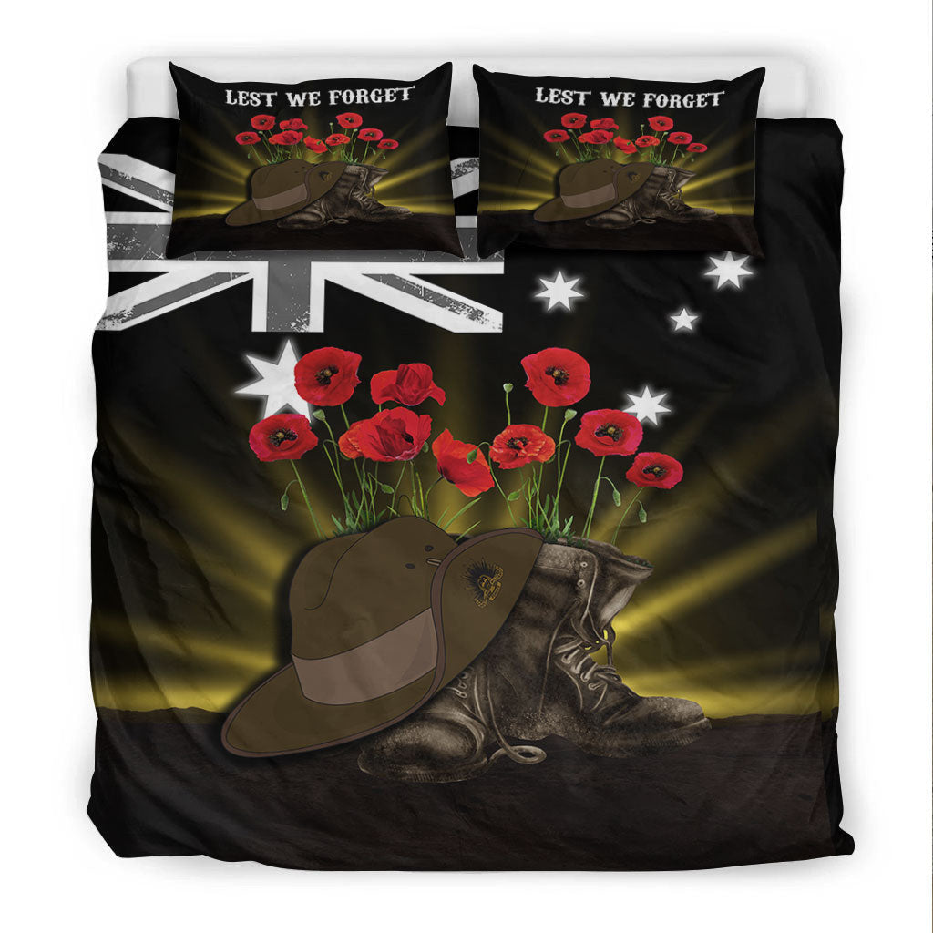 vibehoodie-bedding-set-anzac-day-hat-boots-bedding-set