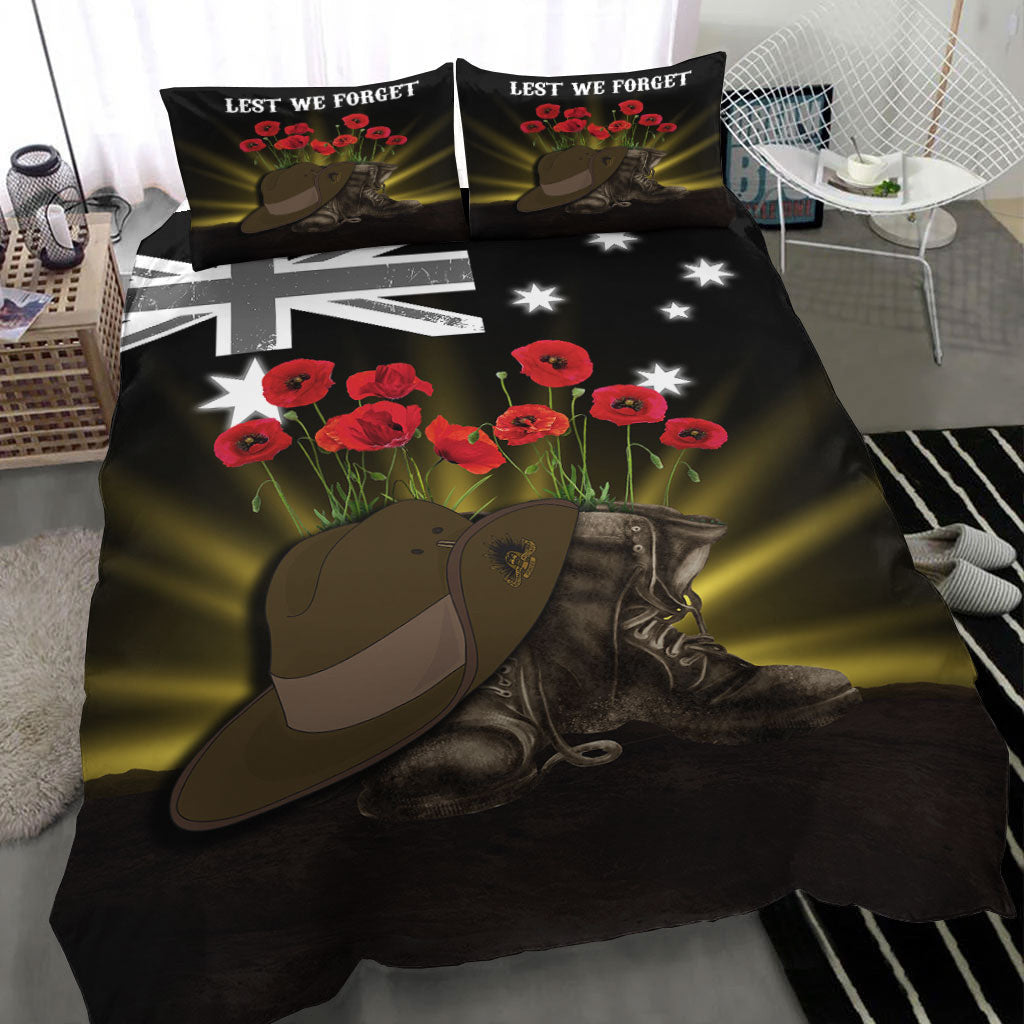 vibehoodie-bedding-set-anzac-day-hat-boots-bedding-set