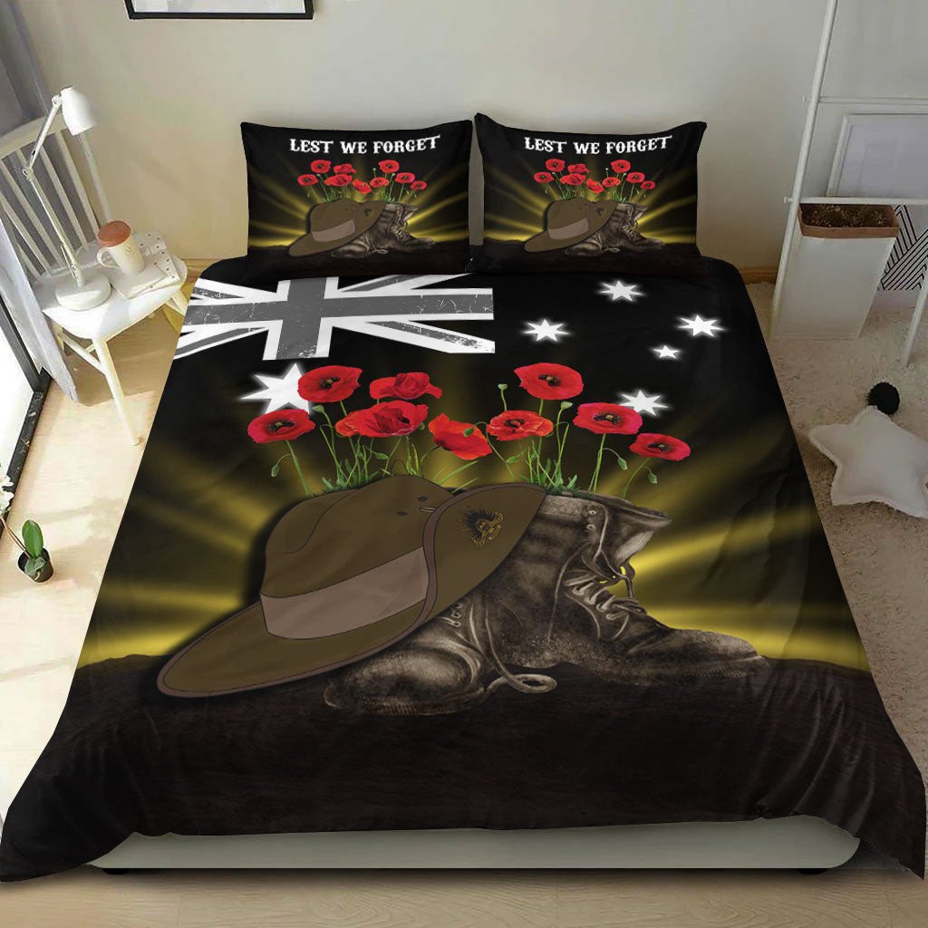 vibehoodie-bedding-set-anzac-day-hat-boots-bedding-set