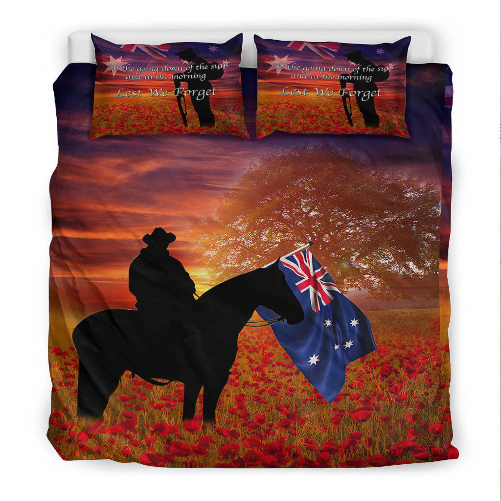 vibehoodie-bedding-set-australia-lest-we-forget-light-horse-silhouette-bedding-set