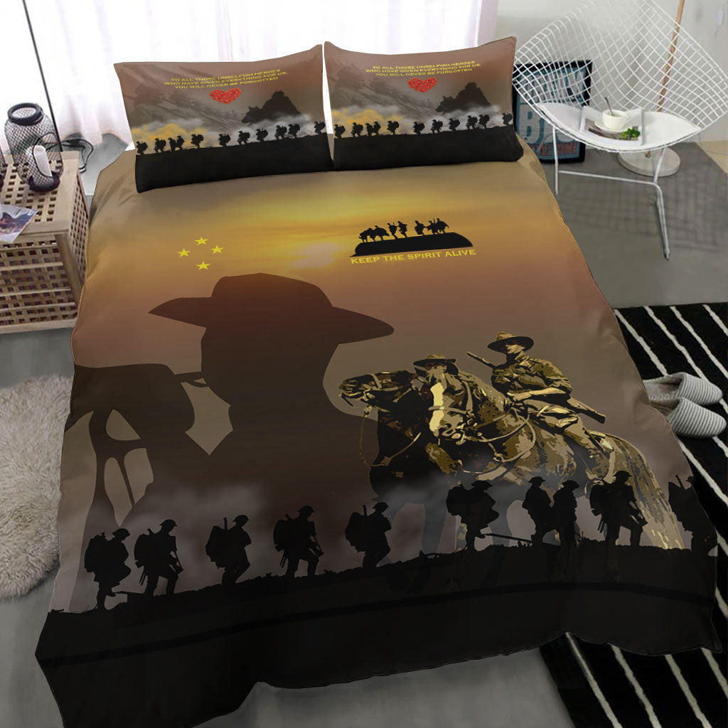 vibehoodie-bedding-set-anzac-day-keep-the-spirit-alive-bedding-set