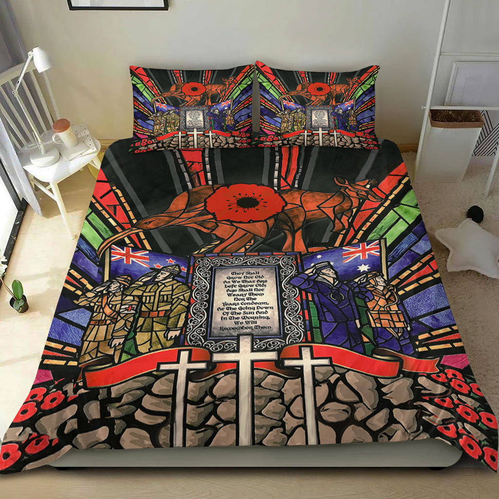 vibehoodie-bedding-set-anzac-day-lest-we-forget-australia-new-zealand-bedding-set