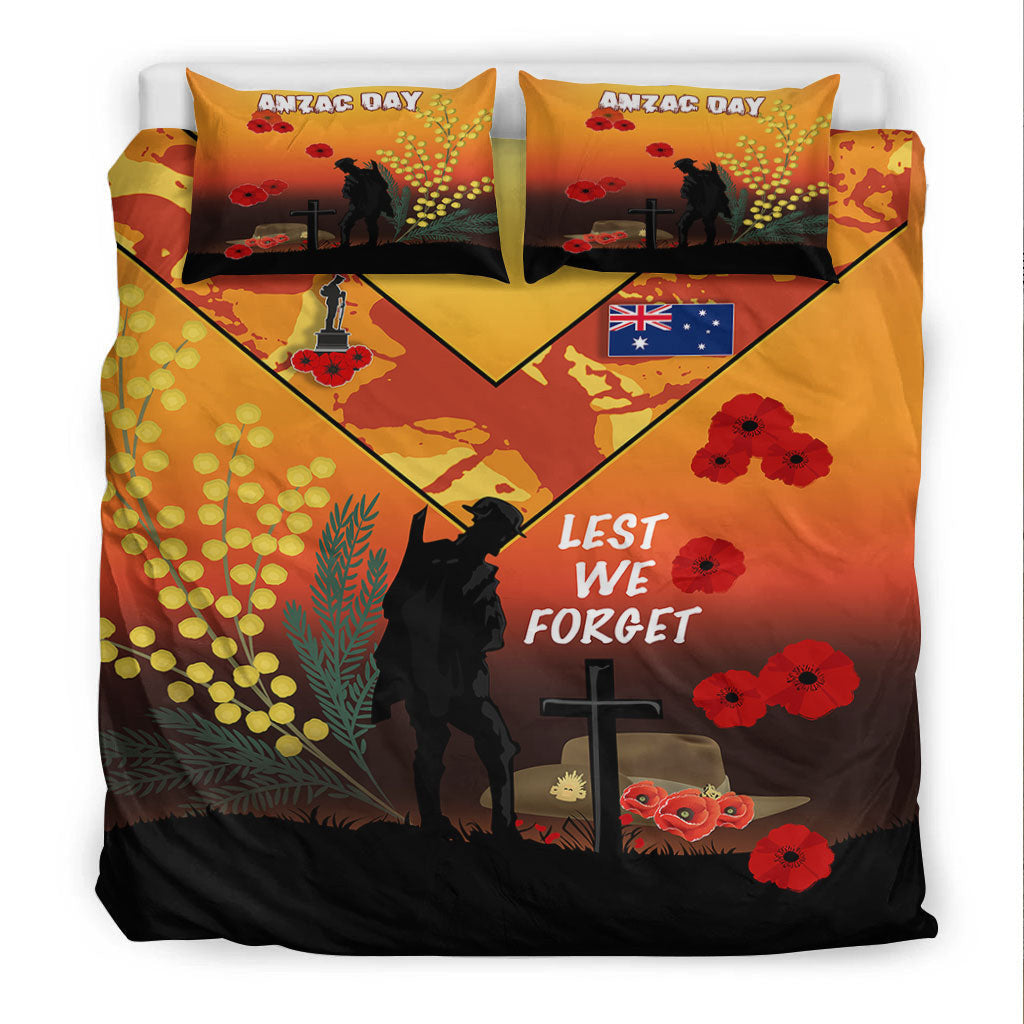 vibehoodie-bedding-set-australia-anzac-lest-we-forget-2022-orange-bedding-set