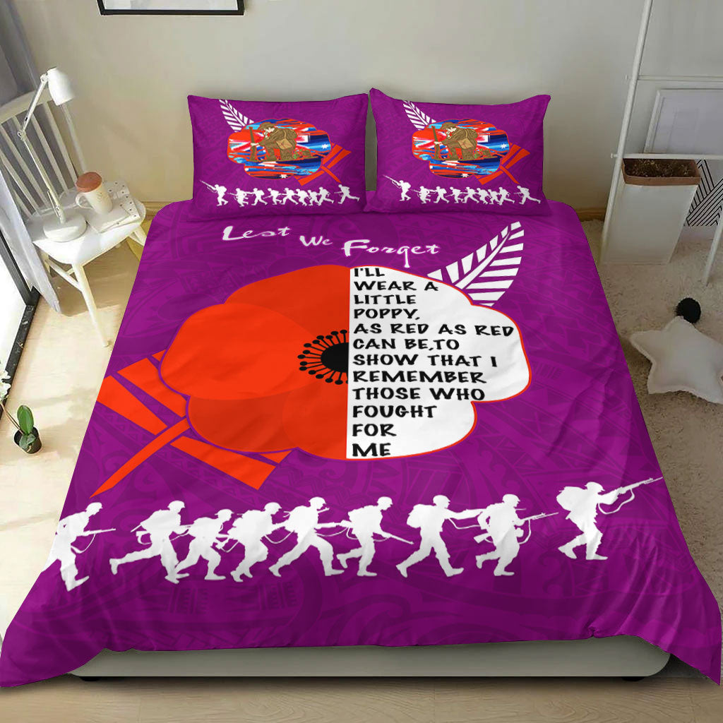 vibehoodie-bedding-set-new-zealand-anzac-red-poopy-purple-bedding-set