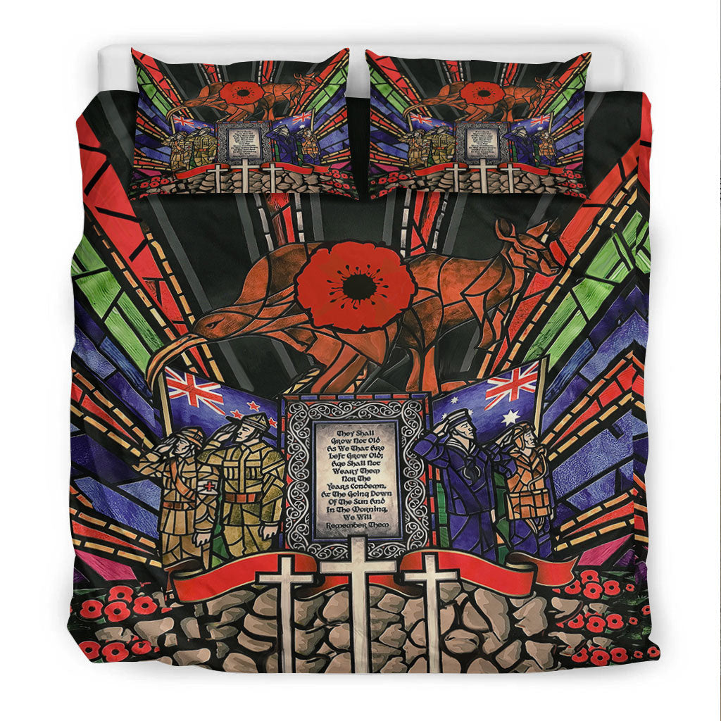 vibehoodie-bedding-set-anzac-day-lest-we-forget-australia-new-zealand-bedding-set