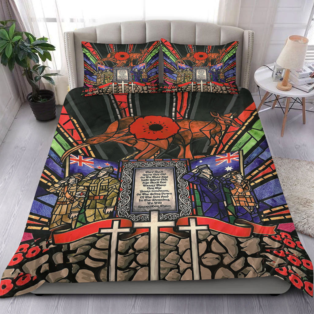 vibehoodie-bedding-set-anzac-day-lest-we-forget-australia-new-zealand-bedding-set