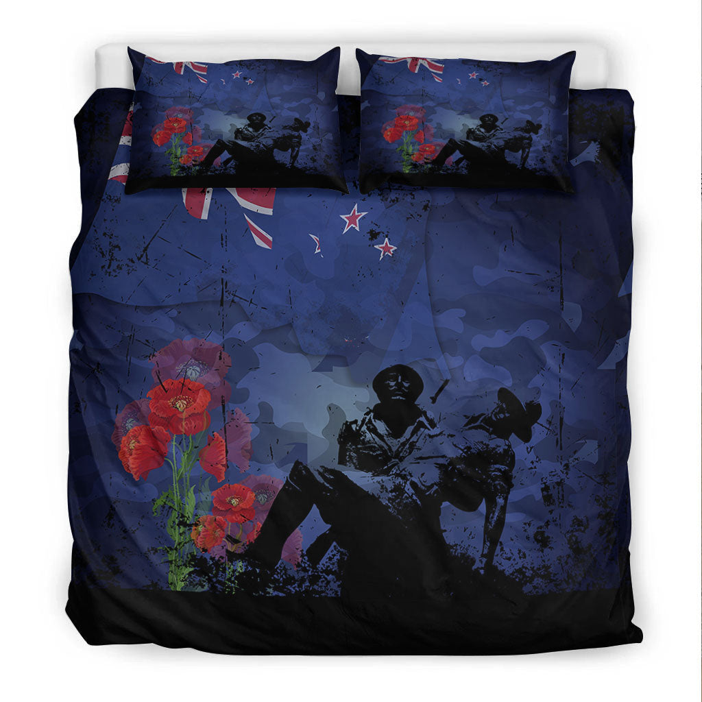 vibehoodie-bedding-set-new-zealand-anzac-day-soldier-poppy-camouflage-bedding-set