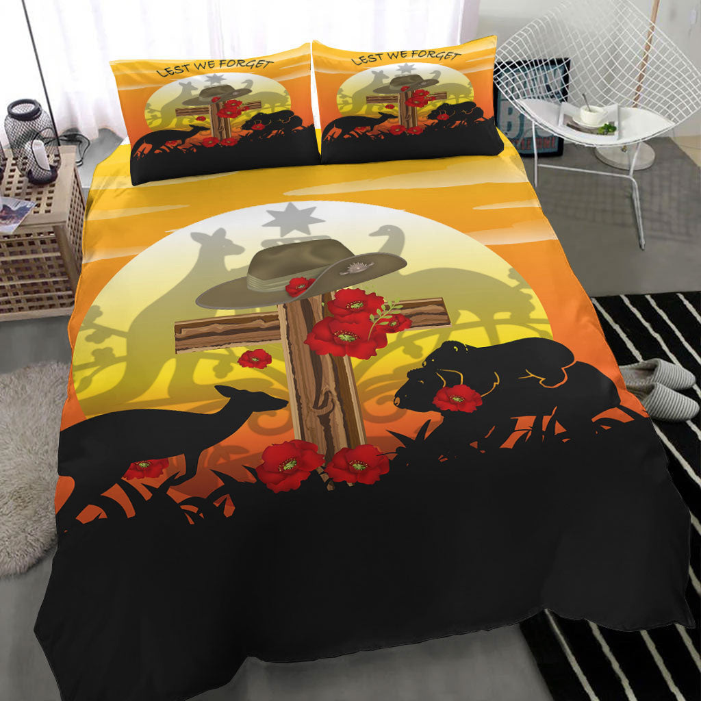 vibehoodie-bedding-set-anzac-day-lest-we-forget-animal-bedding-set