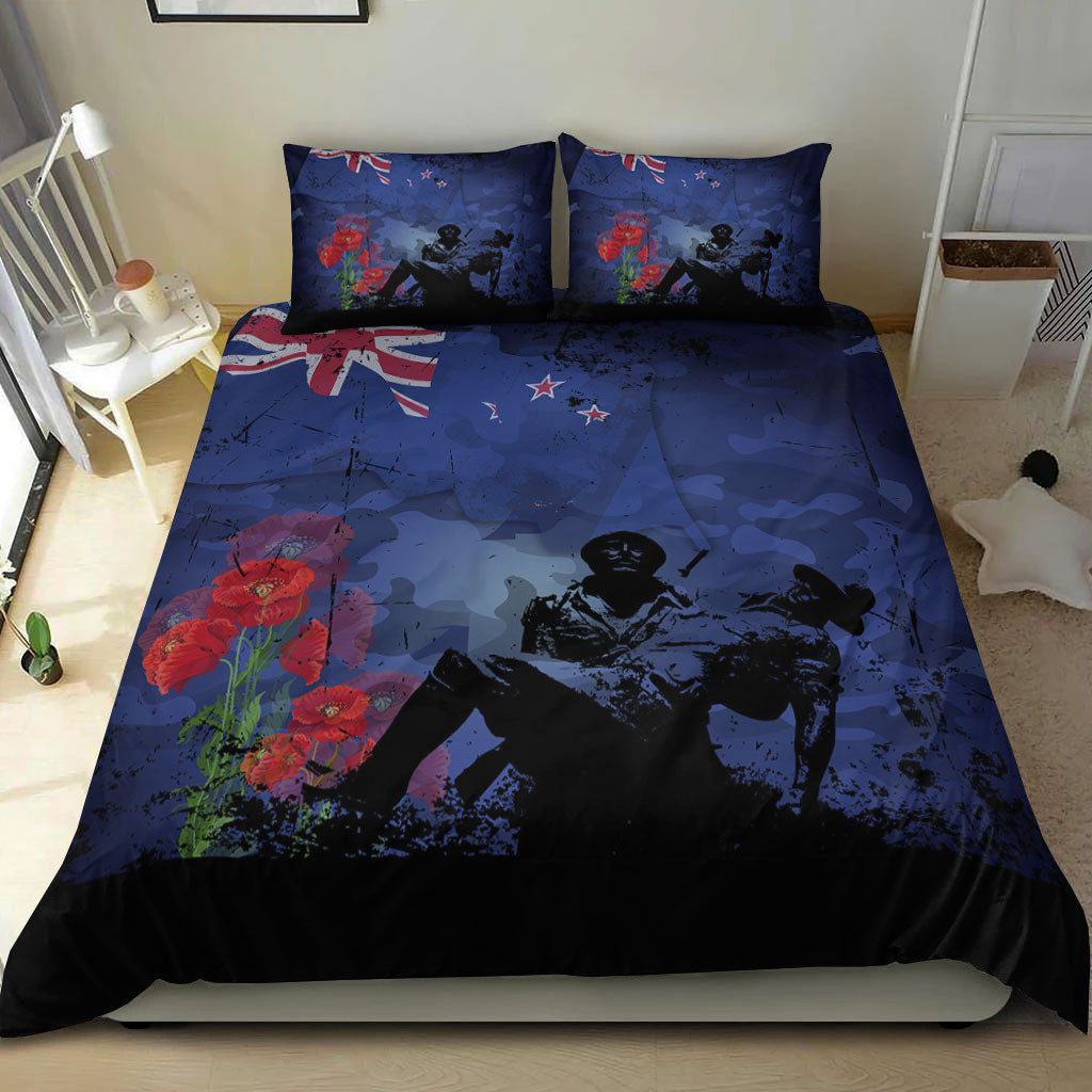 vibehoodie-bedding-set-new-zealand-anzac-day-soldier-poppy-camouflage-bedding-set