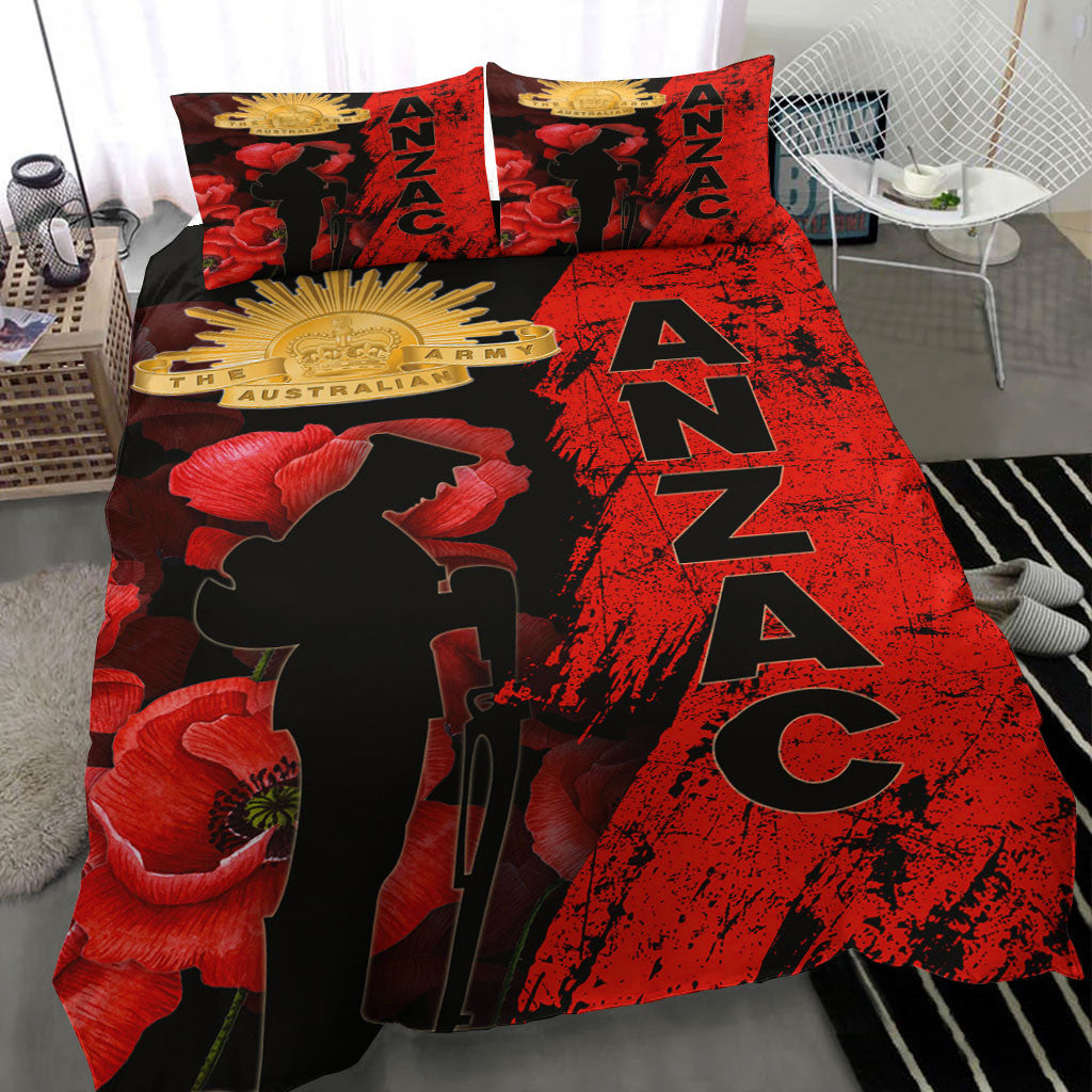 vibehoodie-bedding-set-anzac-day-soldier-silhouette-remembrance-bedding-set