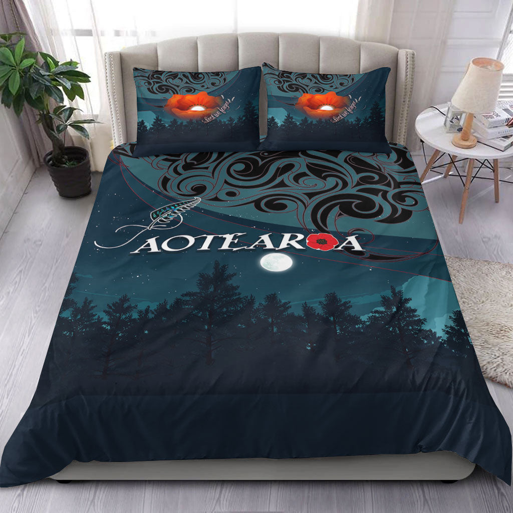 vibehoodie-bedding-set-new-zealand-paua-silver-fern-poppy-bedding-set