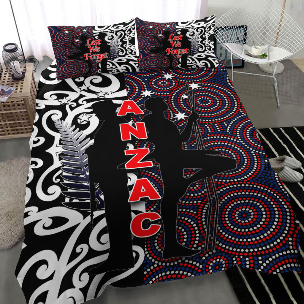 vibehoodie-bedding-set-anzac-day-kangaroo-aboriginal-kiwi-maori-bedding-set