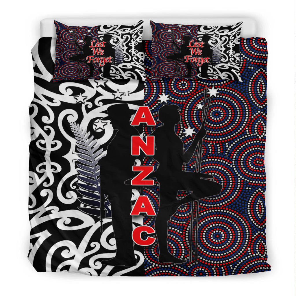 vibehoodie-bedding-set-anzac-day-kangaroo-aboriginal-kiwi-maori-bedding-set