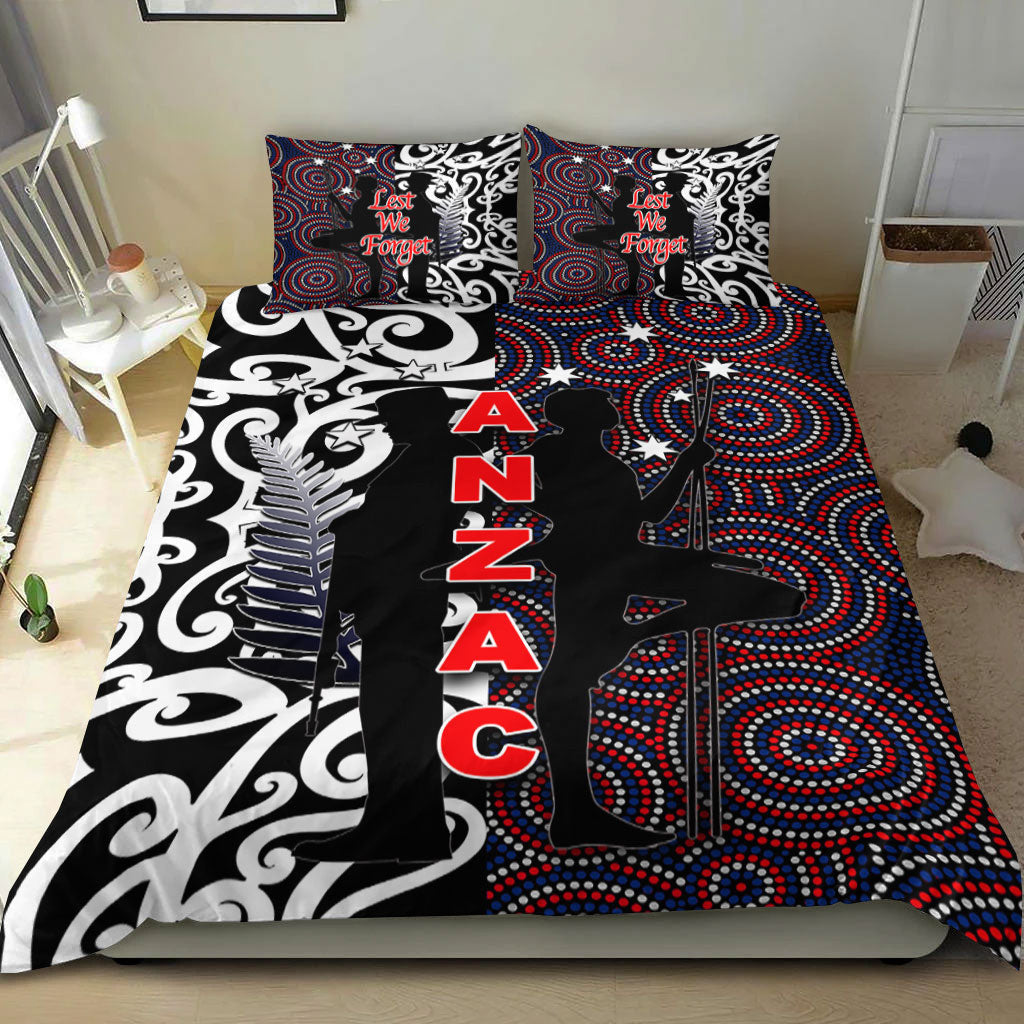 vibehoodie-bedding-set-anzac-day-kangaroo-aboriginal-kiwi-maori-bedding-set