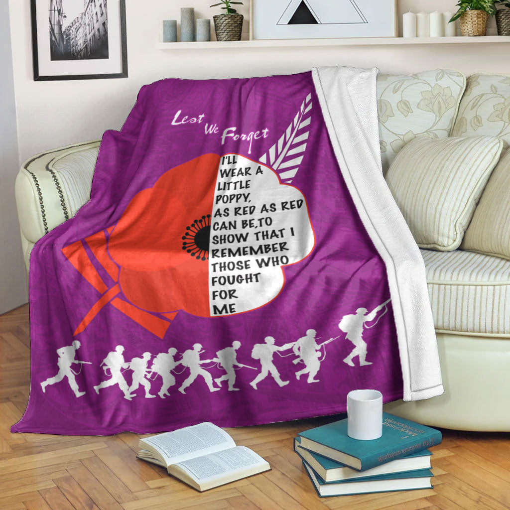 vibehoodie-blanket-new-zealand-anzac-red-poopy-purple-premium-blanket