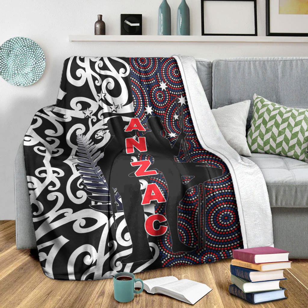 vibehoodie-blanket-anzac-day-kangaroo-aboriginal-kiwi-maori-premium-blanket