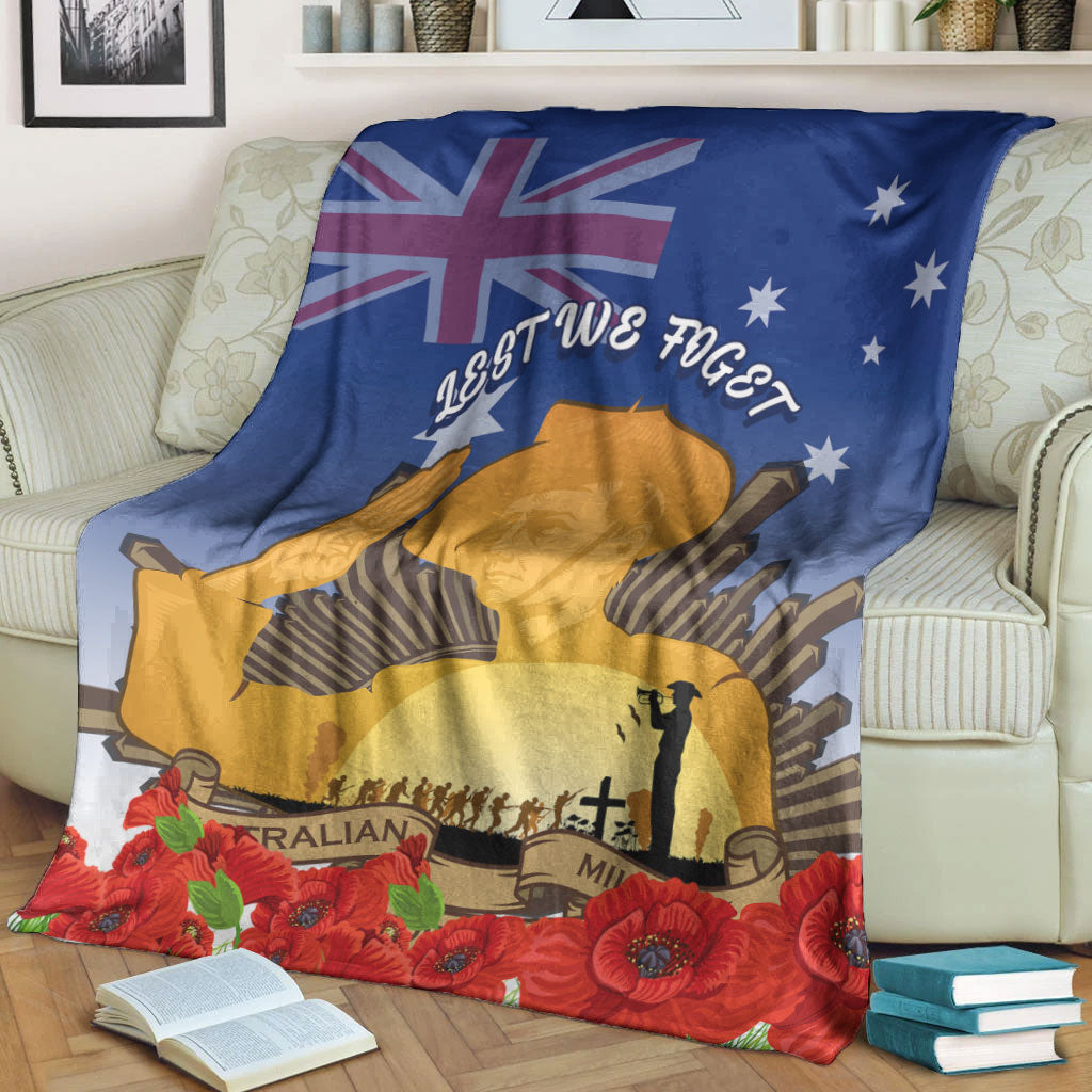 vibehoodie-blanket-custom-australia-anzac-day-soldier-salute-premium-blanket