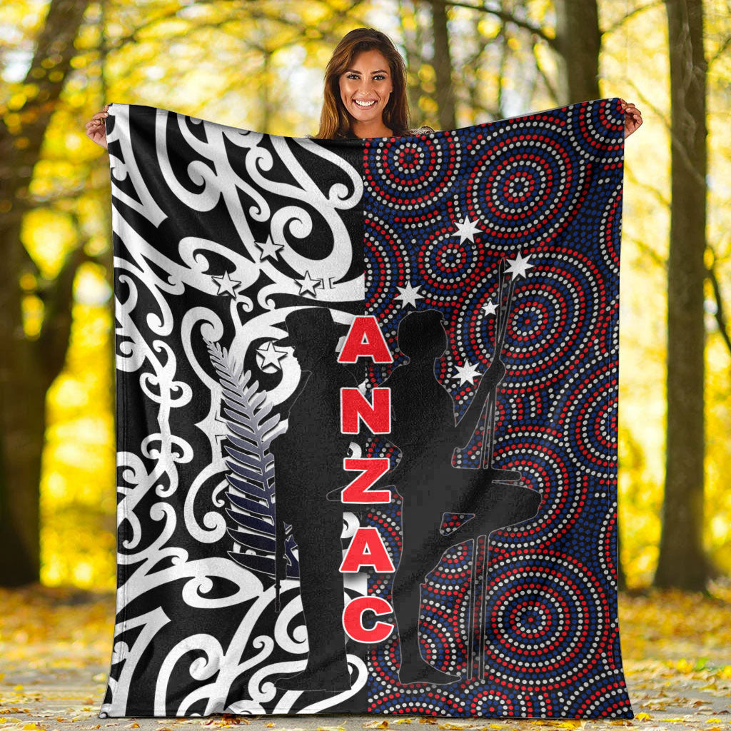 vibehoodie-blanket-anzac-day-kangaroo-aboriginal-kiwi-maori-premium-blanket