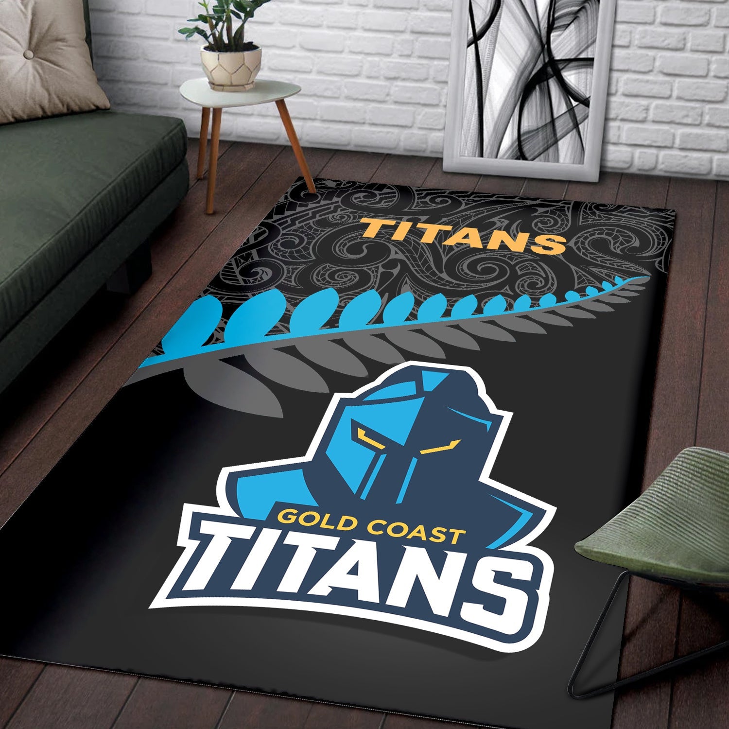 gold-coast-titans-area-rug-rugby-maori-nrl