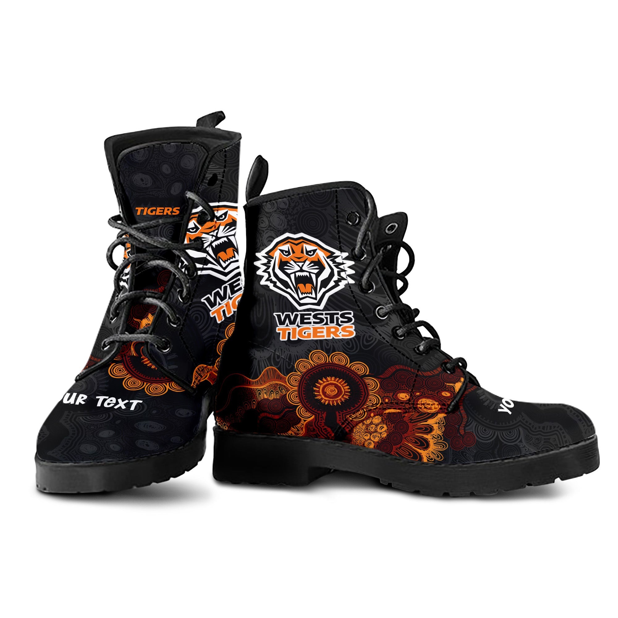 wests-tigers-aboriginal-leather-boots-indigenous-style-nrl