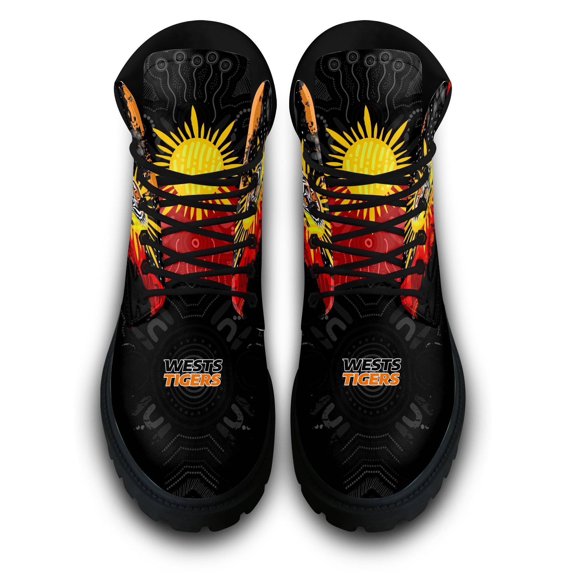 wests-tigers-all-season-boots-australian-aboriginal-flag-sun-painting-art-brush-nrl