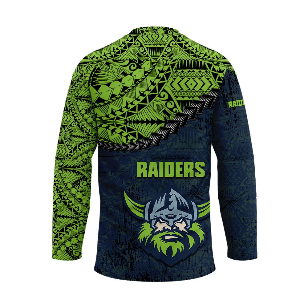 canberra-raiders-hockey-jersey-grunge-polynesian-tattoo-nrl