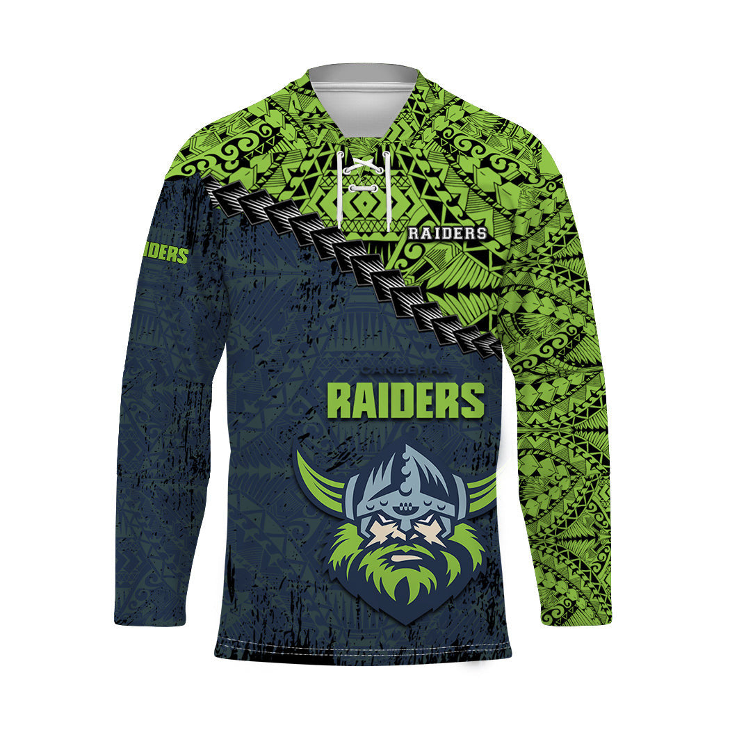 canberra-raiders-hockey-jersey-grunge-polynesian-tattoo-nrl