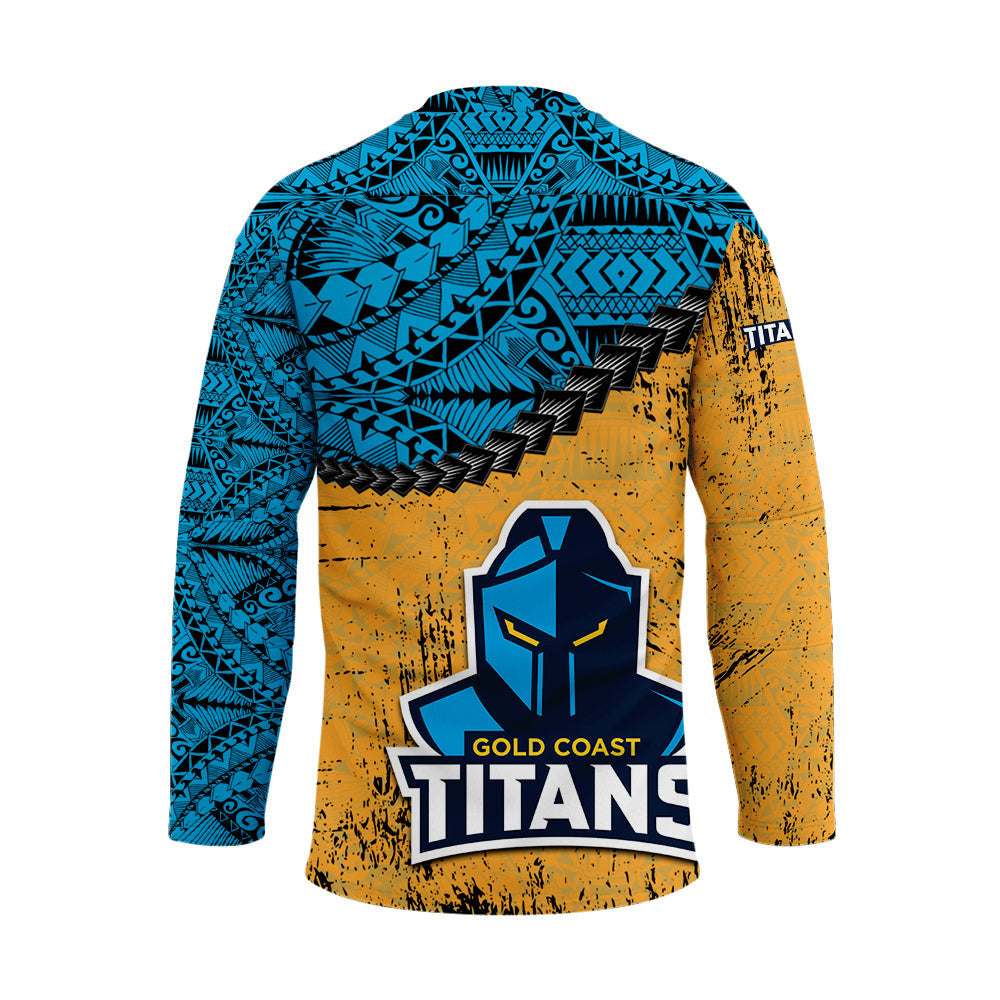 gold-coast-titans-hockey-jersey-grunge-polynesian-tattoo-nrl