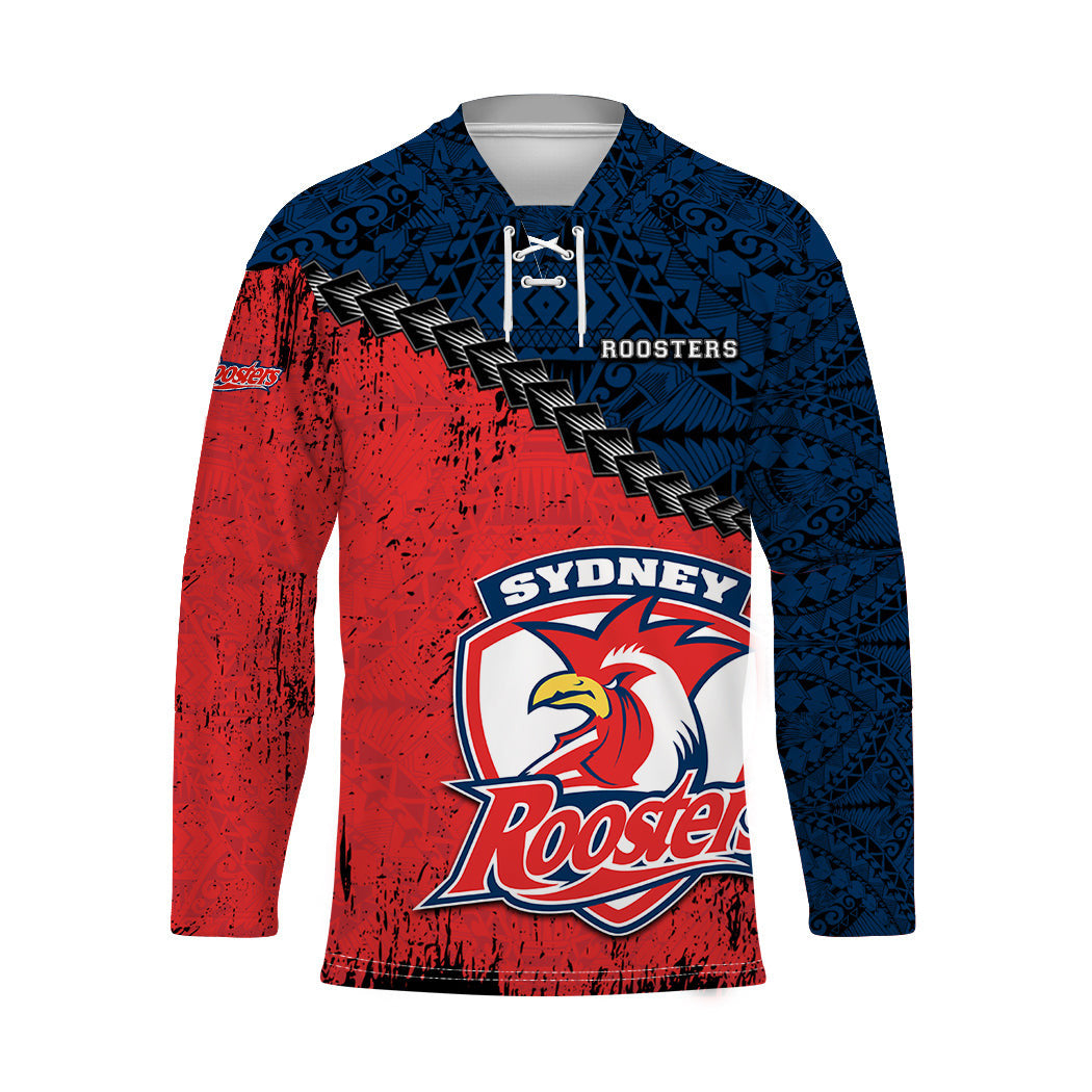 sydney-roosters-hockey-jersey-grunge-polynesian-tattoo-nrl