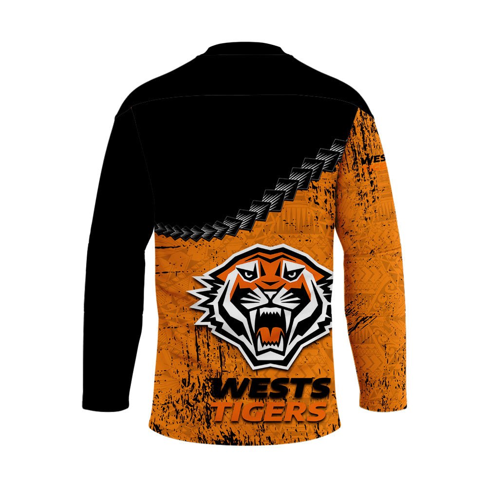 wests-tigers-hockey-jersey-grunge-polynesian-tattoo-nrl