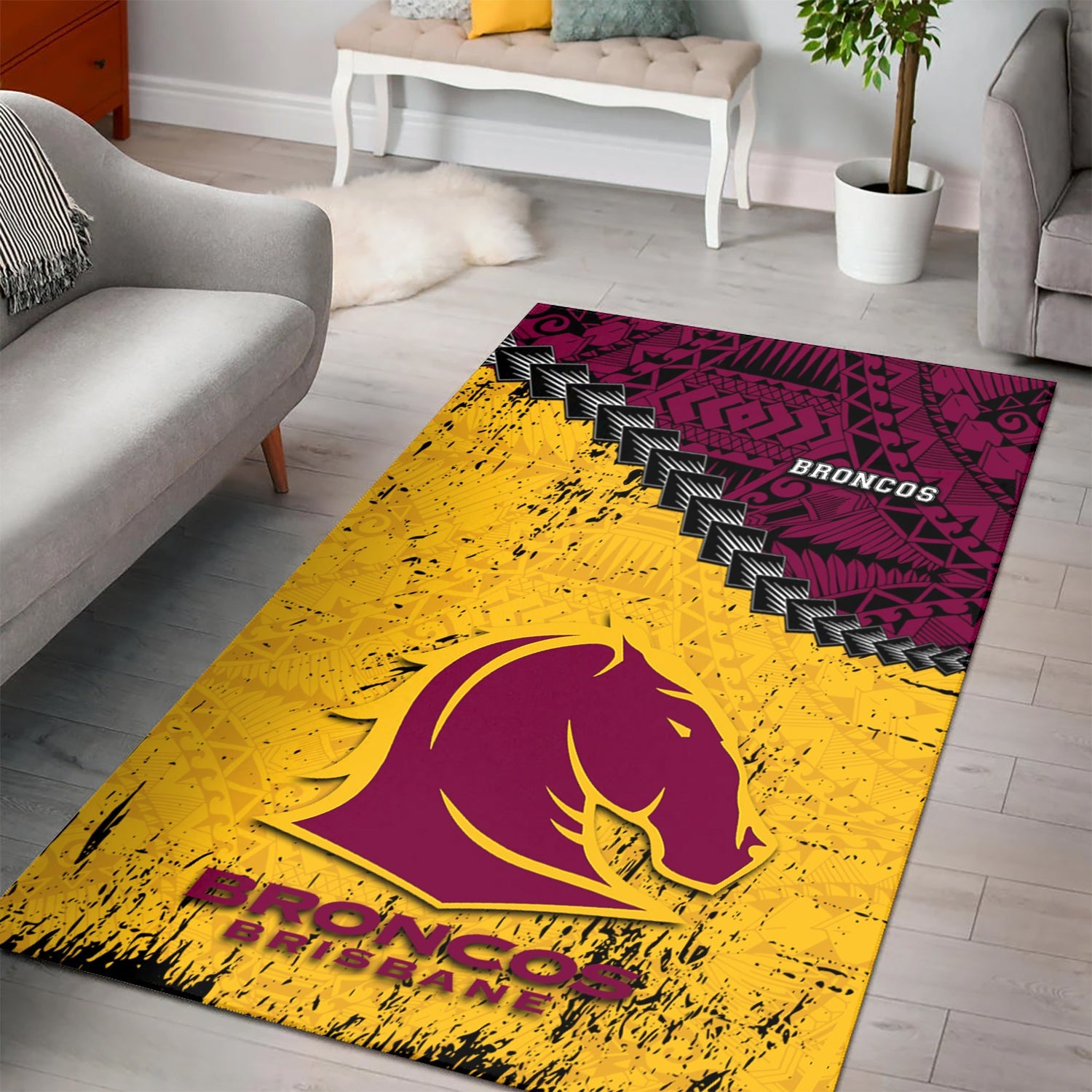 brisbane-broncos-area-rugs-grunge-polynesian-tattoo-nrl