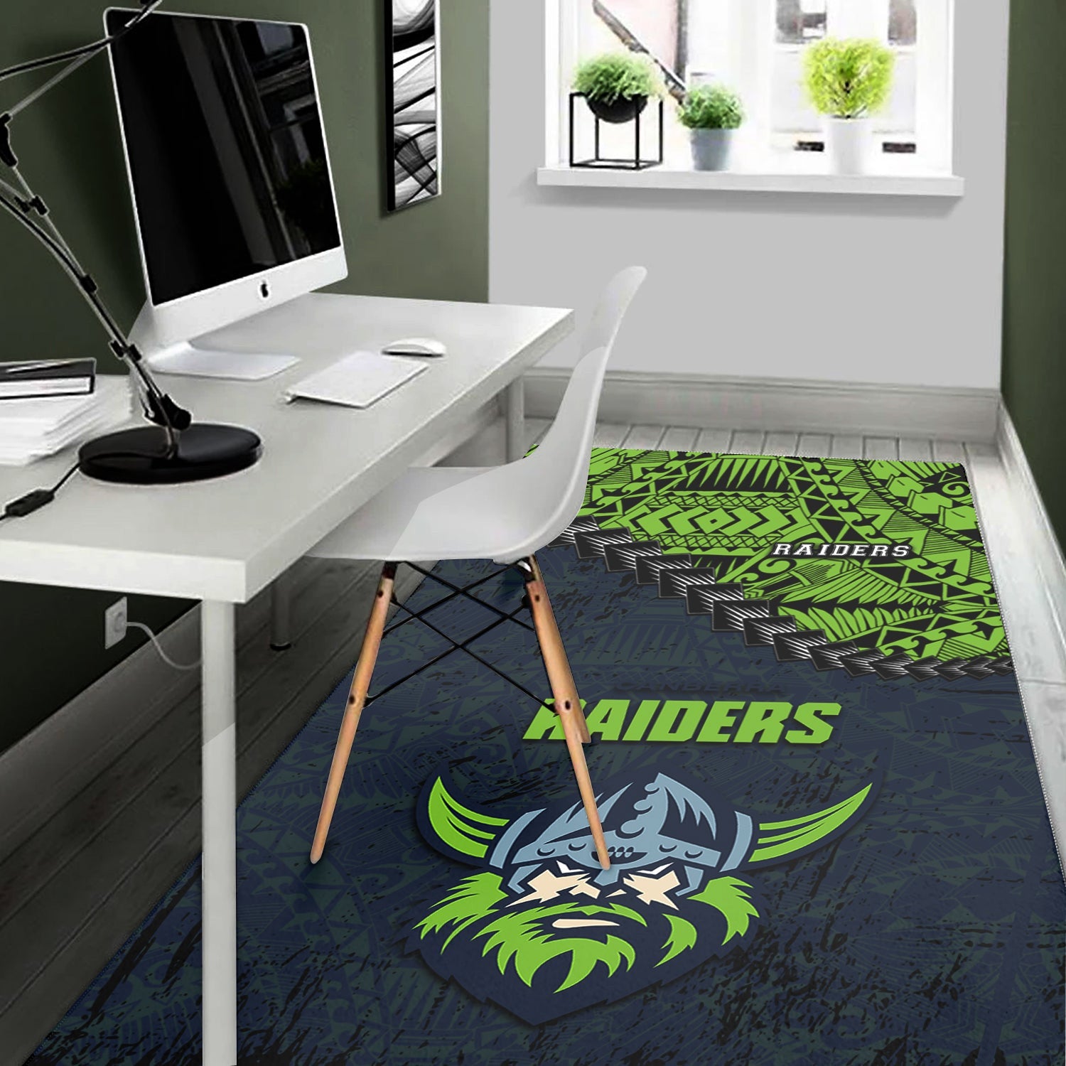 canberra-raiders-area-rugs-grunge-polynesian-tattoo-nrl