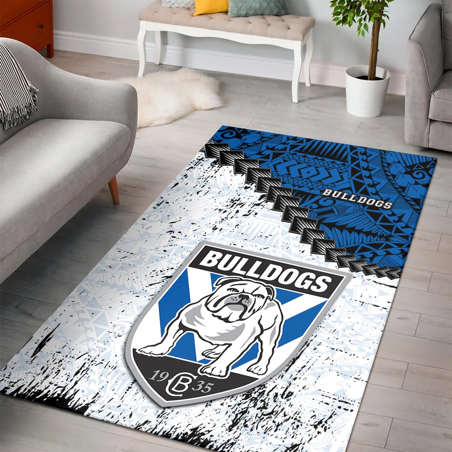 canterbury-bankstown-bulldogs-area-rugs-grunge-polynesian-tattoo-nrl