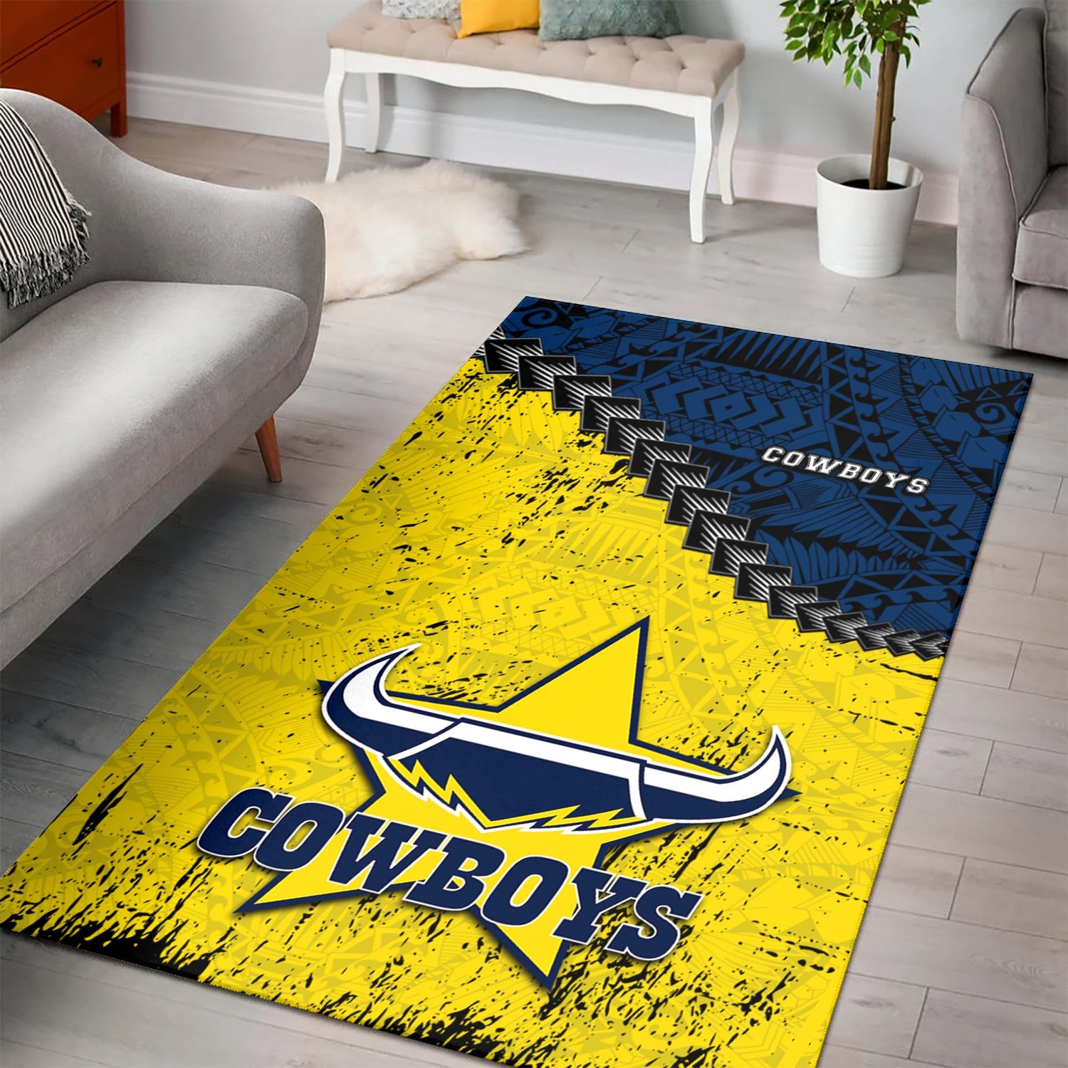 north-queensland-cowboys-area-rugs-grunge-polynesian-tattoo-nrl