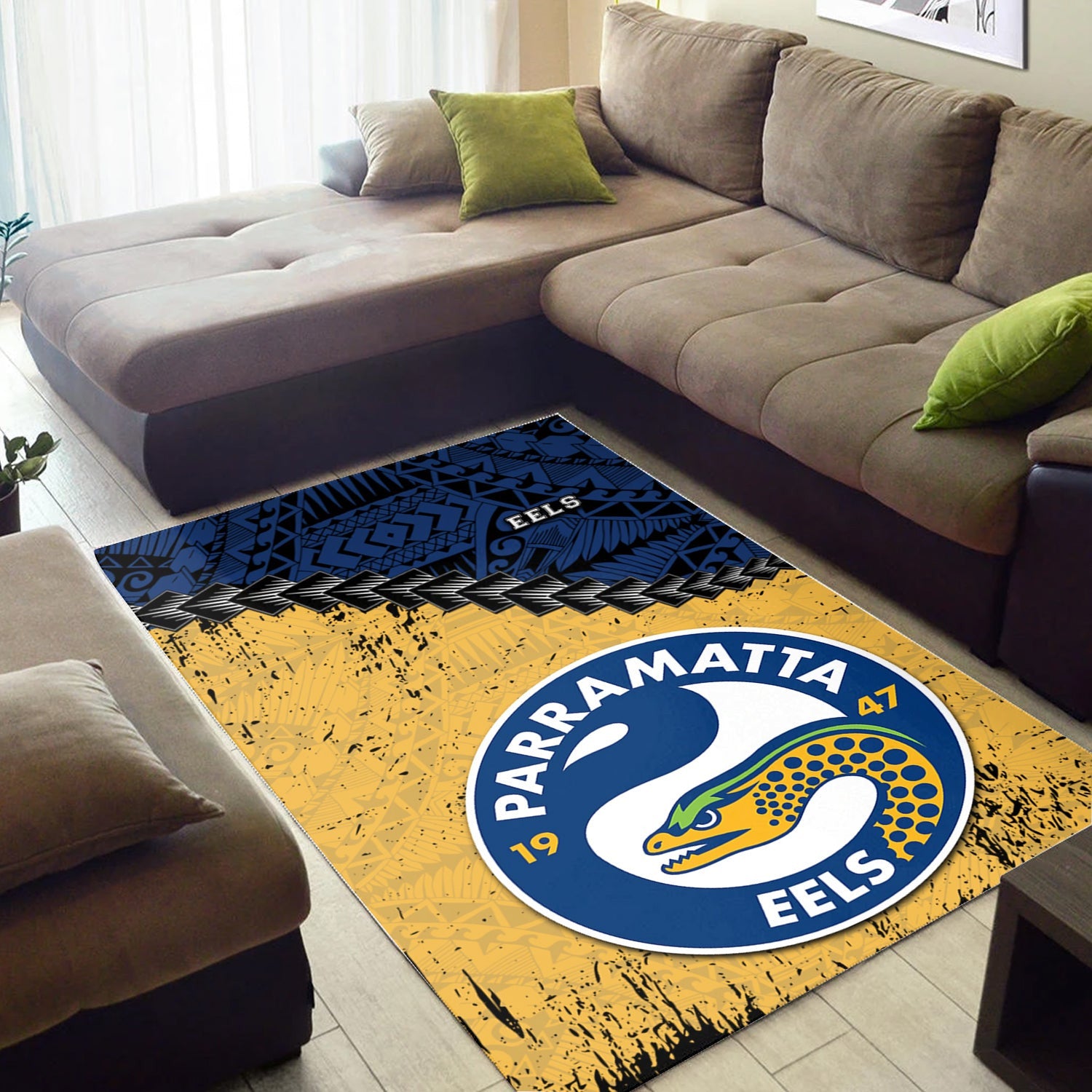 parramatta-eels-area-rugs-grunge-polynesian-tattoo-nrl