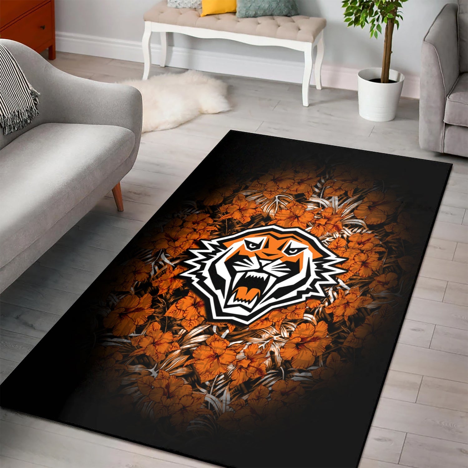 wests-tigers-rug-polynesian-hibiscus-tropical-vintage-nrl