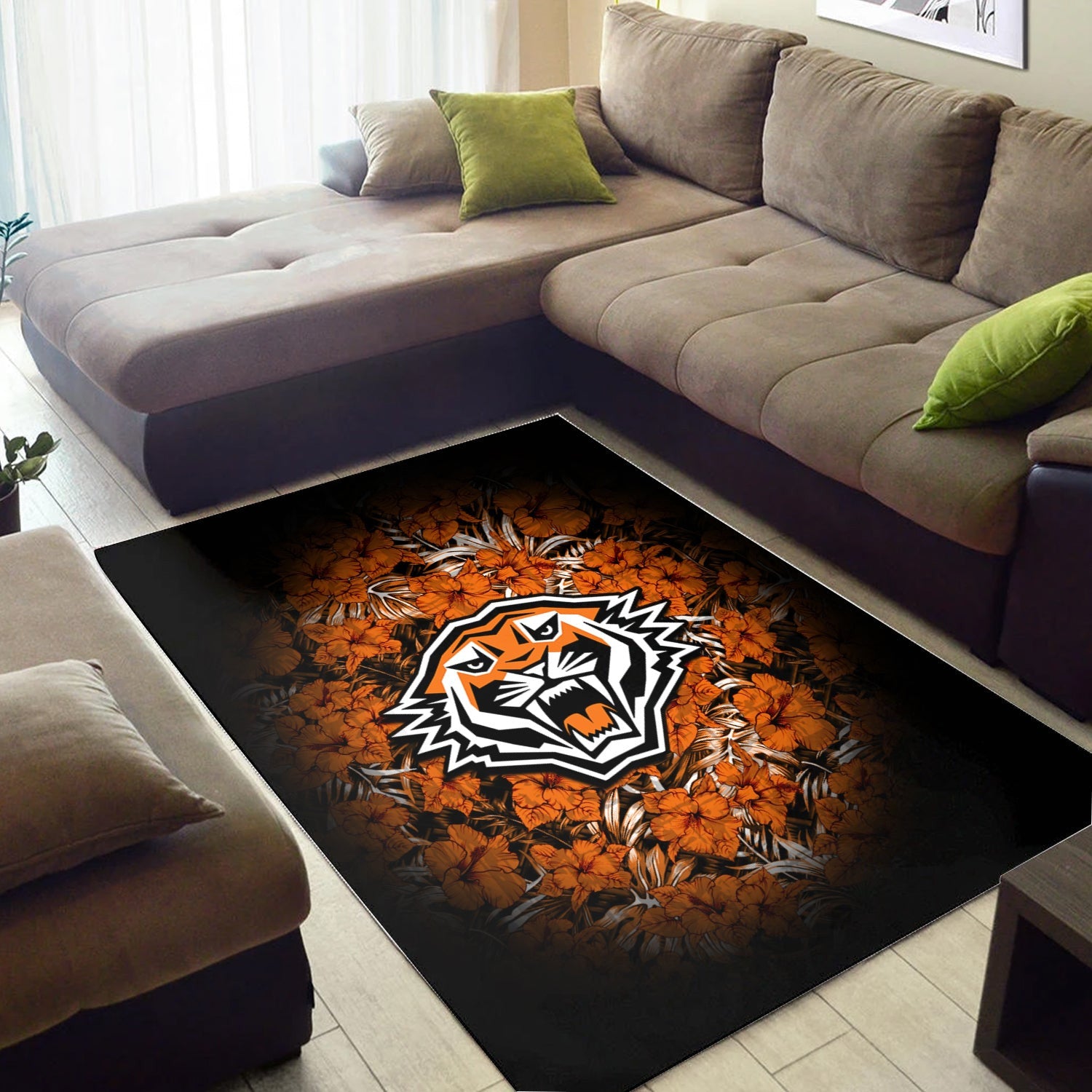 wests-tigers-rug-polynesian-hibiscus-tropical-vintage-nrl