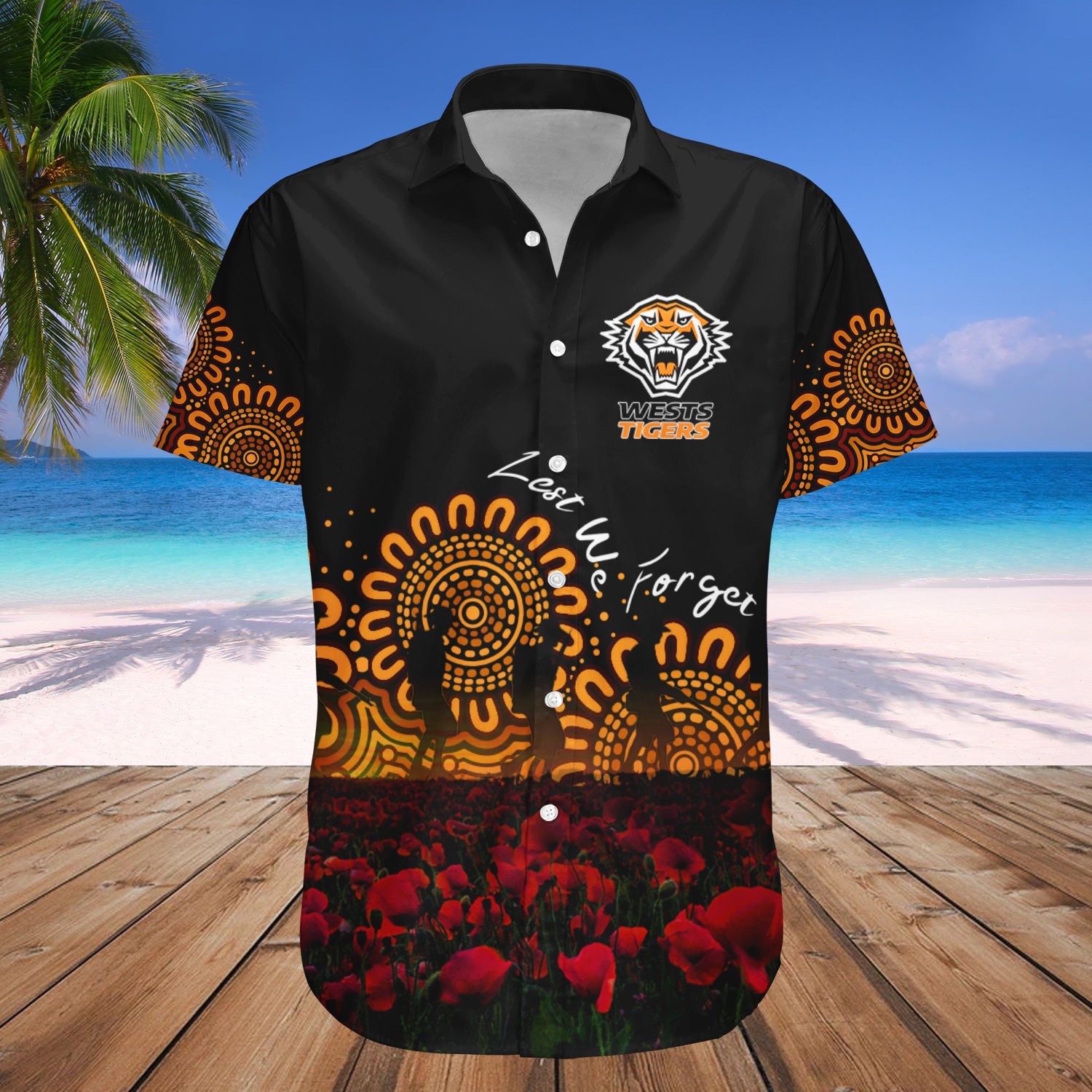 wests-tigers-hawaii-shirt-personalized-aboriginal-rugby-anzac-day-poppy-with-soldiers-nrl