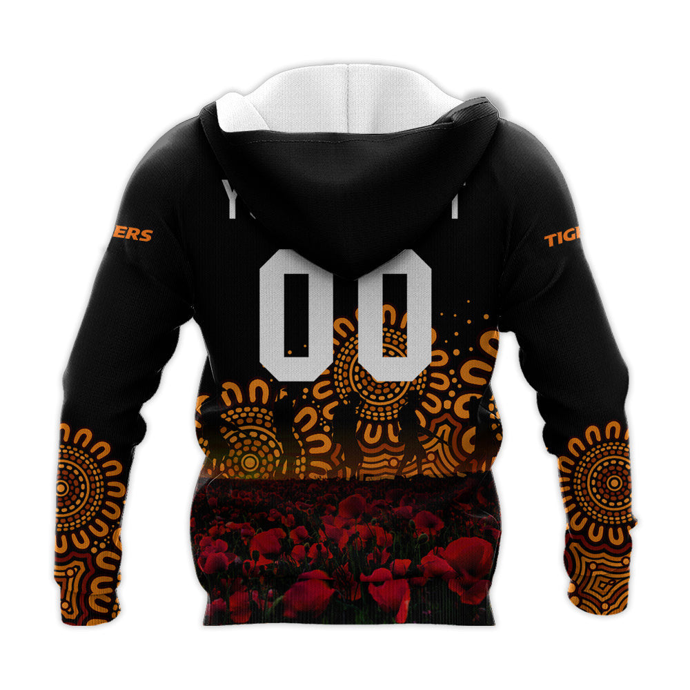 wests-tigers-hoodie-personalized-aboriginal-rugby-anzac-day-poppy-with-soldiers-nrl