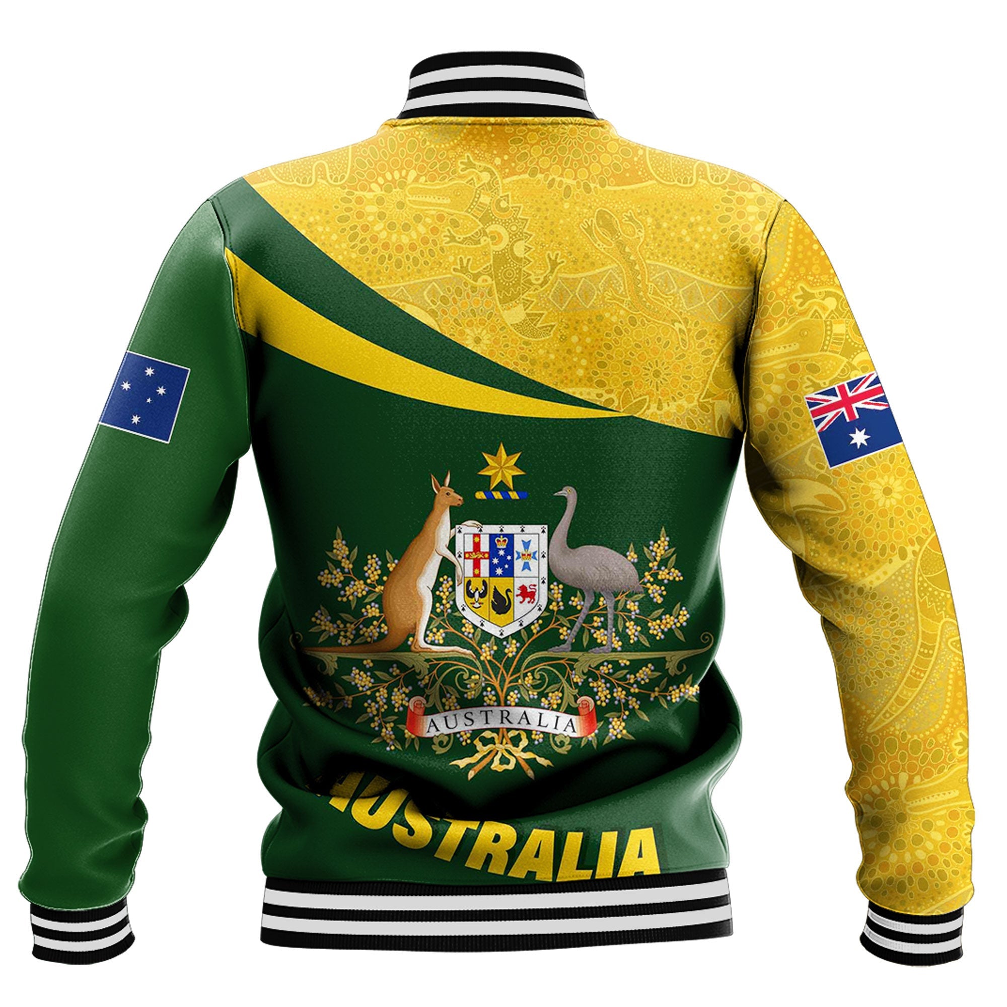 vibe-hoodie-clothing-australia-coat-of-arms-active-sport-pattern-gold-baseball-jackets