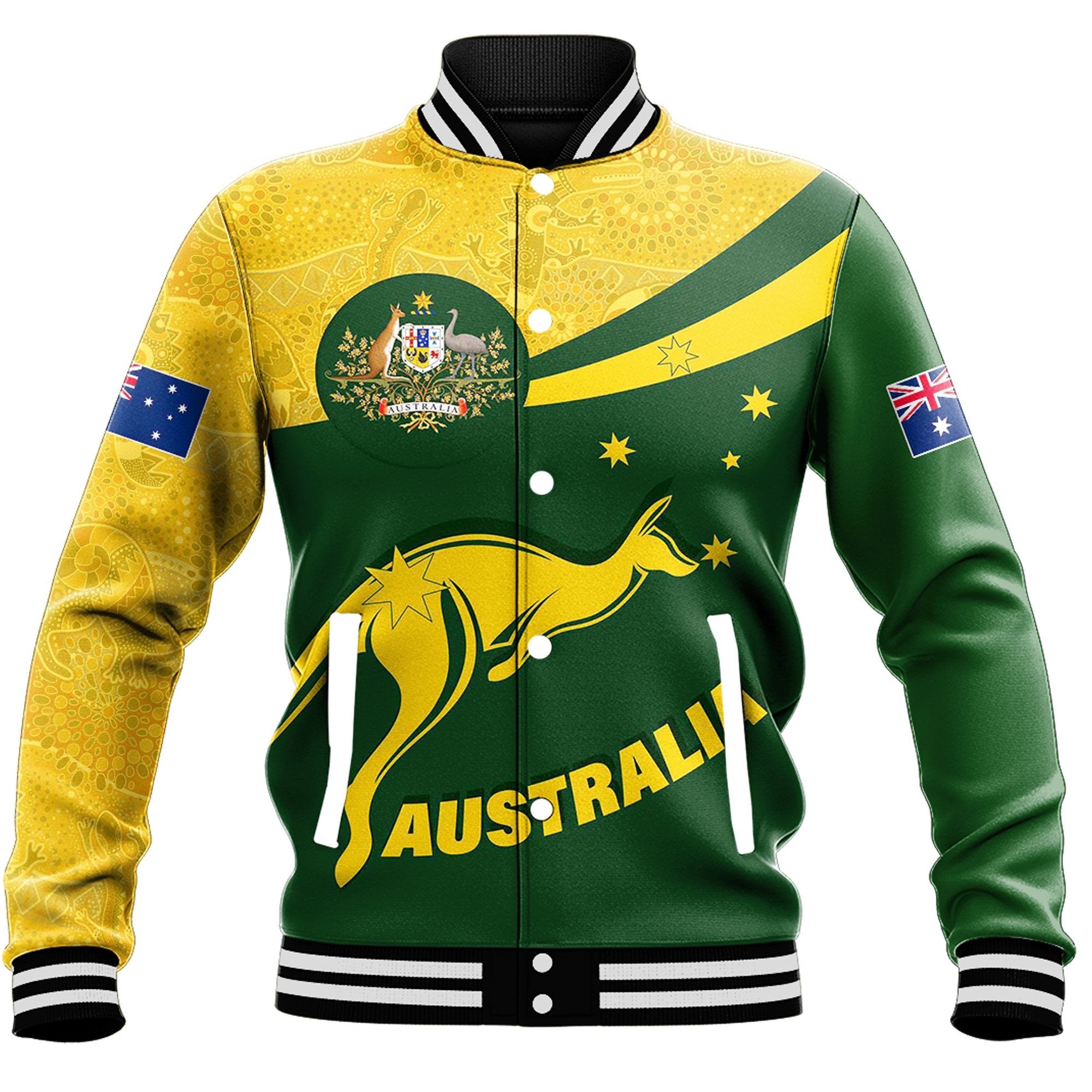 vibe-hoodie-clothing-australia-coat-of-arms-active-sport-pattern-gold-baseball-jackets