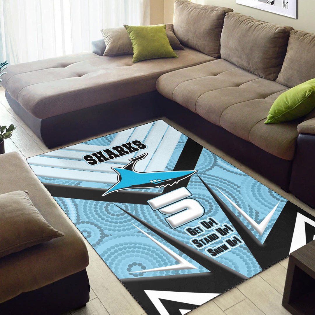 vibe-hoodie-area-rug-cronulla-sutherland-sharks-naidoc-2022-sporty-style-area-rug