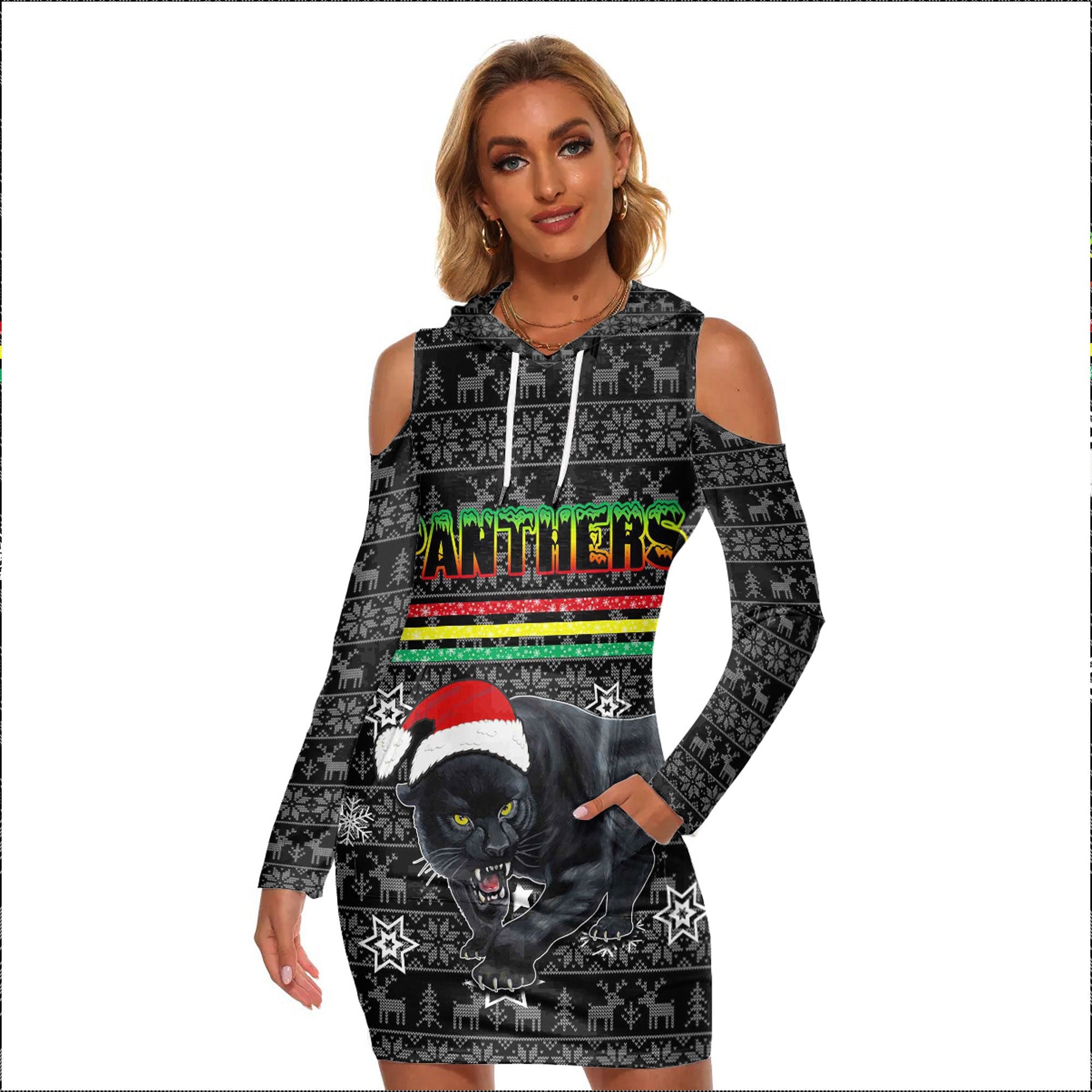 vibe-hoodie-clothing-penrith-panthers-christmas-womens-tight-dress