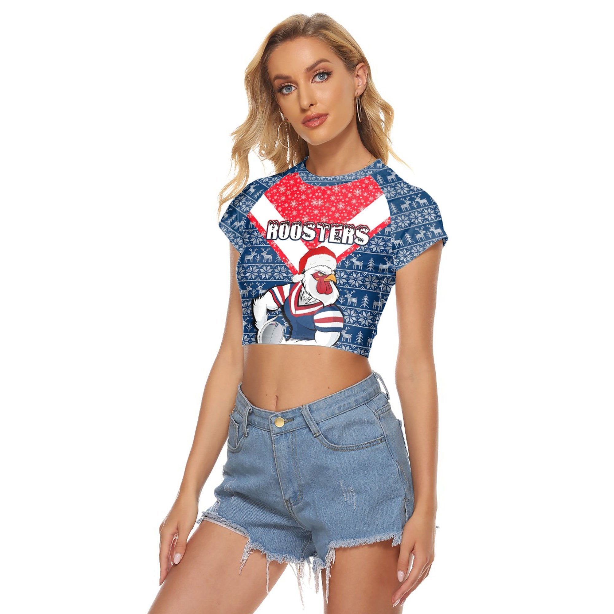 vibe-hoodie-clothing-sydney-roosters-christmas-womens-raglan-cropped-t-shirt