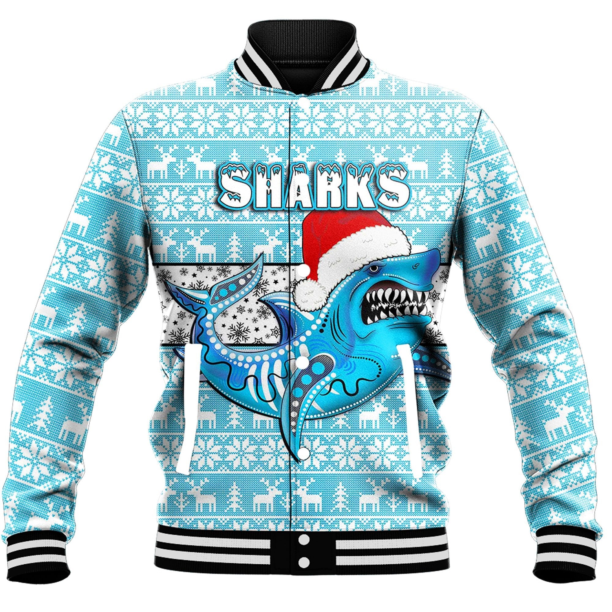 vibe-hoodie-clothing-cronulla-sutherland-sharks-christmas-baseball-jackets