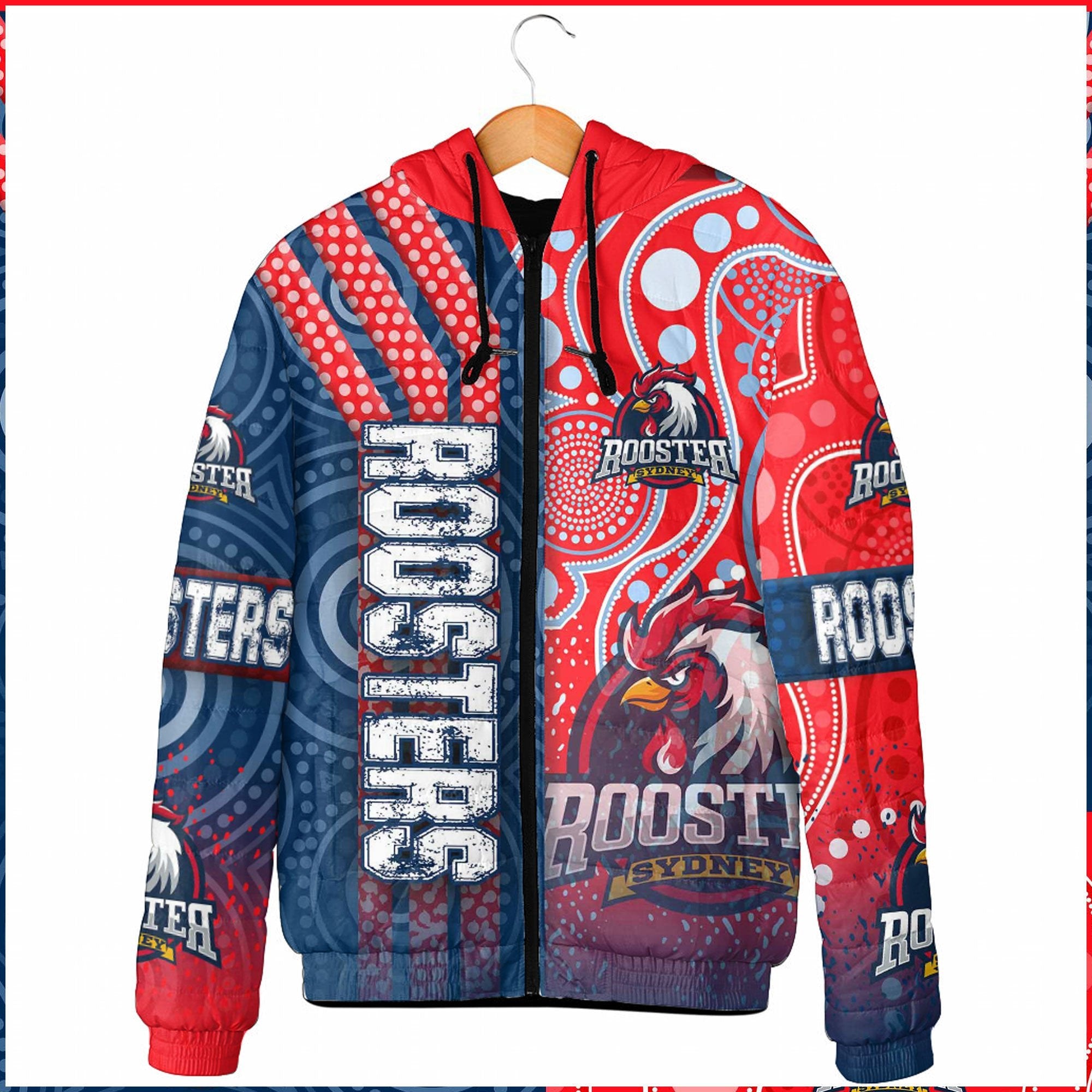 vibe-hoodie-clothing-sydney-roosters-sporty-style-hooded-padded-jacket