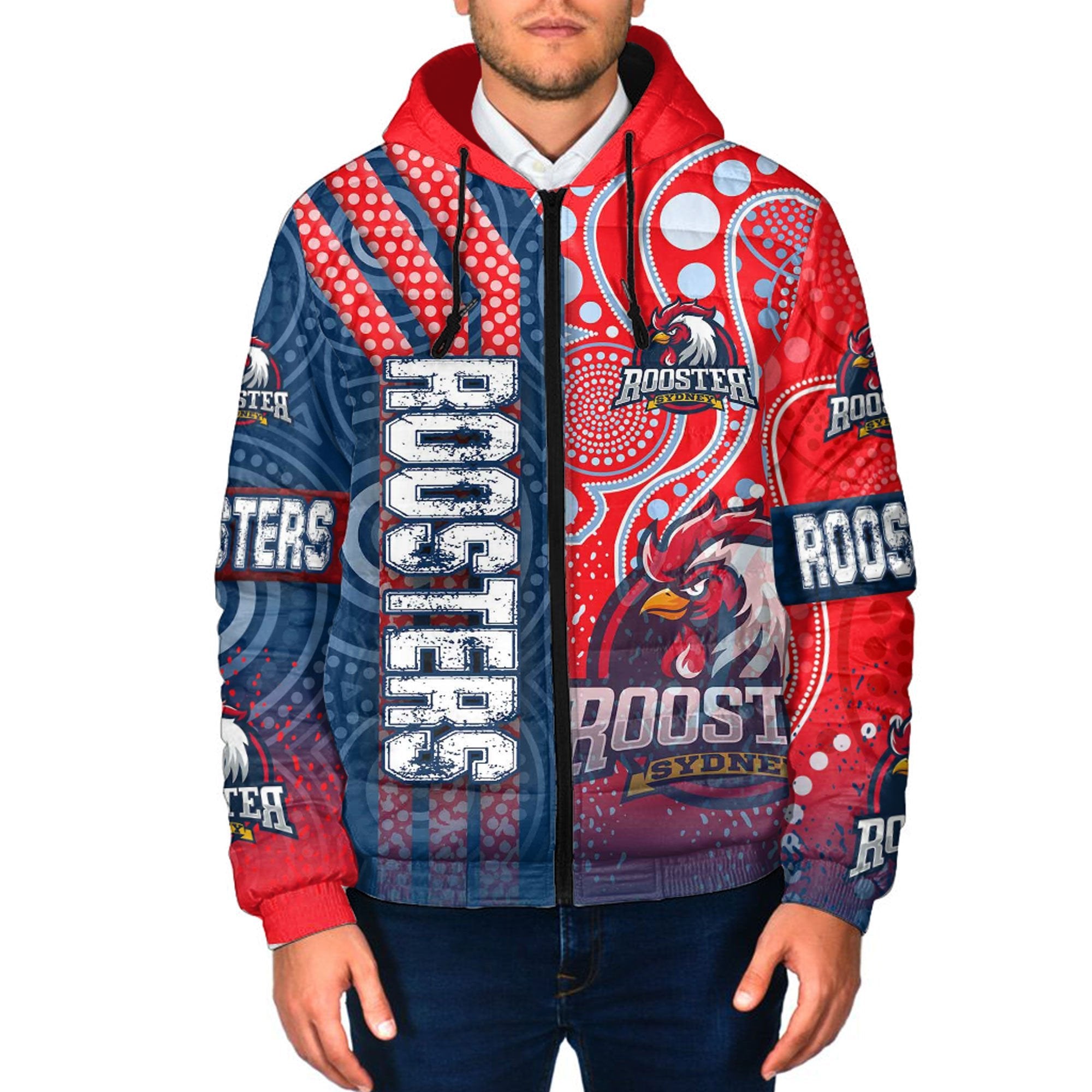 vibe-hoodie-clothing-sydney-roosters-sporty-style-hooded-padded-jacket