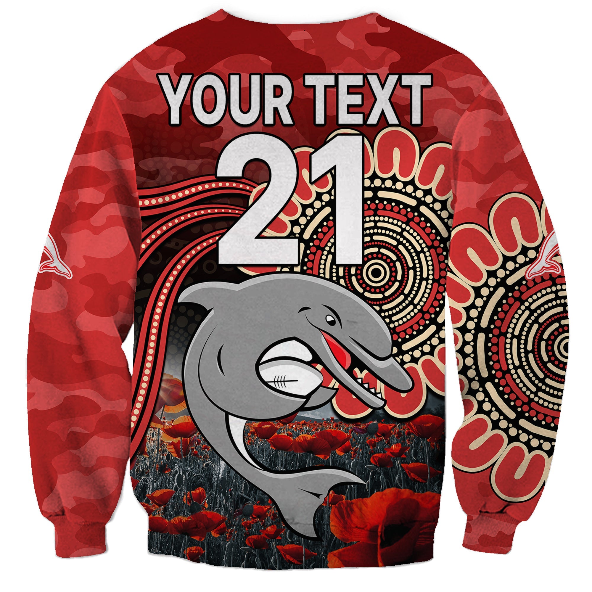 custom-personalised-nrl-anzac-redcliffe-dolphins-poppy-flowers-sweatshirt