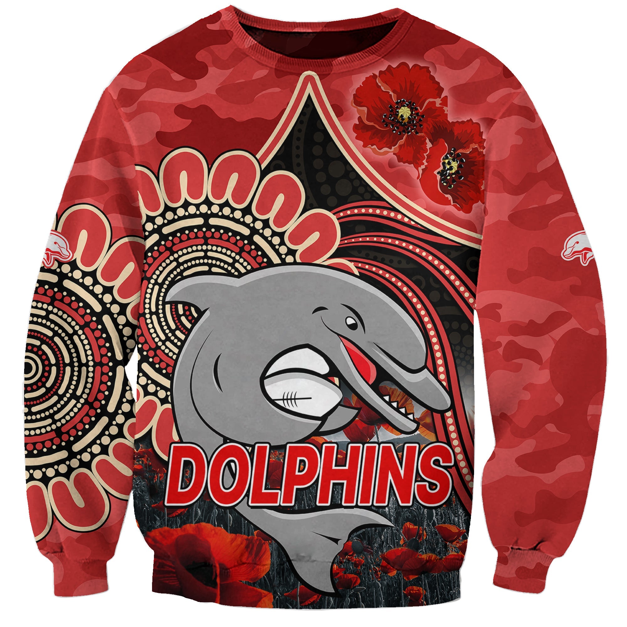 custom-personalised-nrl-anzac-redcliffe-dolphins-poppy-flowers-sweatshirt