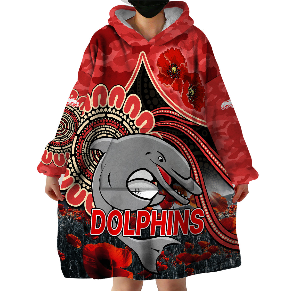 custom-personalised-nrl-anzac-redcliffe-dolphins-poppy-flowers-wearable-blanket-hoodie